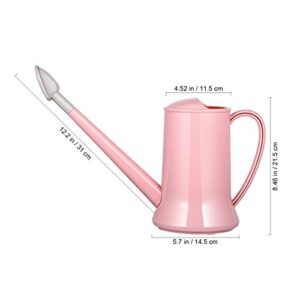 Yardwe Plastic Watering Can Indoor Outdoor Small Water Can Kettle for House Plants Garden Flower 2000ml (Pink)