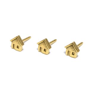 Gold House Metal Map Push Pins