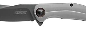 Kershaw Believer Pocketknife, 3.25" 8Cr13MoV Steel Clip Point Blade, One-Handed Assisted Opening, Frame Lock System