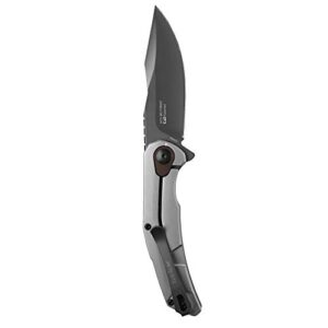 Kershaw Believer Pocketknife, 3.25" 8Cr13MoV Steel Clip Point Blade, One-Handed Assisted Opening, Frame Lock System
