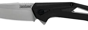 Kershaw Airlock Pocket Knife, 3" 4Cr14 Steel Blade, SpeedSafe Assisted Folder Opening EDC, Discreet Pocketclip Carry,Black