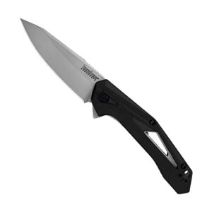 Kershaw Airlock Pocket Knife, 3" 4Cr14 Steel Blade, SpeedSafe Assisted Folder Opening EDC, Discreet Pocketclip Carry,Black