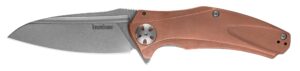 kershaw natrix copper xl folding pocket knife, 3.7-inch blade with manual opening, sub frame lock (7008cu)