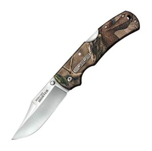 cold steel double safe hunter folding knife with rocker lock and secondary safety mechanism, camo, one size