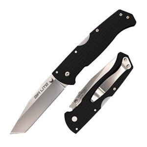 Cold Steel Air Lite Folding Knife with Japanese 10A Steel Blade, Tri-Ad Lock, Pocket Clip and G-10 Handle, Tanto Point