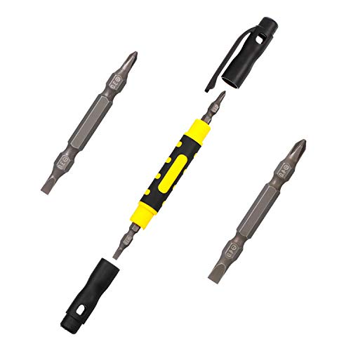 8 Pieces 4 in 1 Pocket Screwdriver Pen Screwdriver Portable Multipurpose Screwdriver Double Ended Screwdriver for Repairing Installing Hand Tool