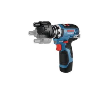 BOSCH GSR12V-300FCB22 12V Max EC Brushless Flexiclick 5-In-1 Drill/Driver System with (2) 2.0 Ah Batteries