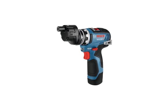 BOSCH GSR12V-300FCB22 12V Max EC Brushless Flexiclick 5-In-1 Drill/Driver System with (2) 2.0 Ah Batteries