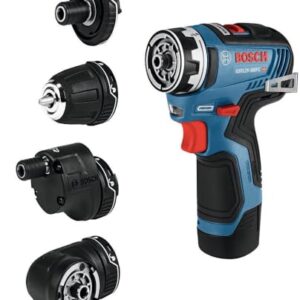 BOSCH GSR12V-300FCB22 12V Max EC Brushless Flexiclick 5-In-1 Drill/Driver System with (2) 2.0 Ah Batteries