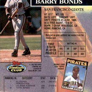 1993 Stadium Club #684 Barry Bonds San Francisco Giants Baseball NM-MT