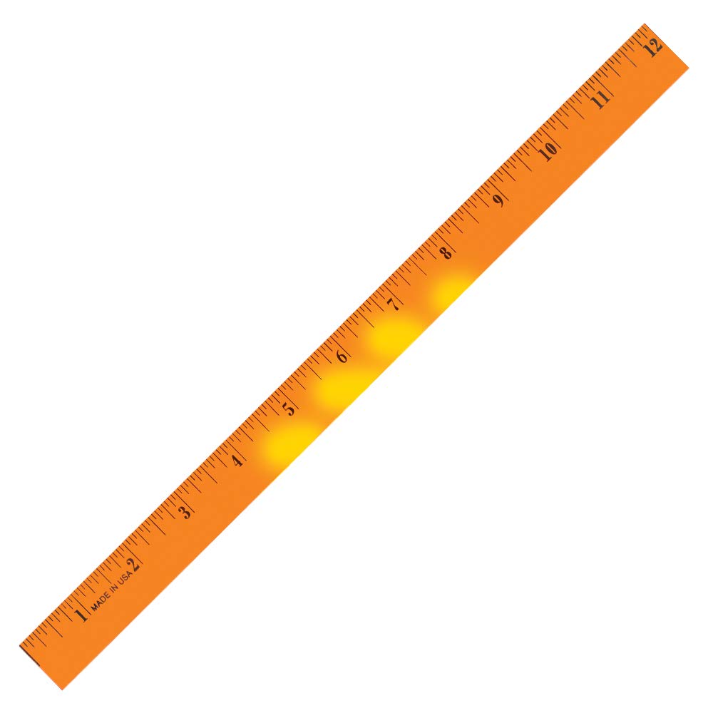 12” Color Changing Wood Ruler Changes color with the heat of your hand (Packed Color:Green To Yellow, Orange To Yellow, Blue To Lt Blue, Violet To Pink, Tropical Red To Orange)-Set of 10-MADE IN USA