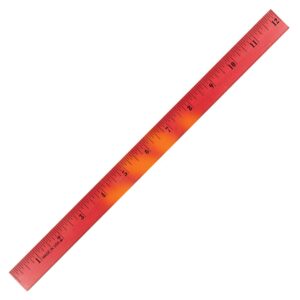 12” Color Changing Wood Ruler Changes color with the heat of your hand (Packed Color:Green To Yellow, Orange To Yellow, Blue To Lt Blue, Violet To Pink, Tropical Red To Orange)-Set of 10-MADE IN USA