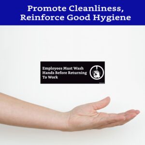 Wash Rinse Sanitize Sink Labels Signs with Wash Hands Sign (12 Labels - 2 FULL SETS 7.3 x 2.5 in) - Ideal for Restaurant Sinks, 3 Compartment Sink, Food Trucks, Commercial Kitchens & More