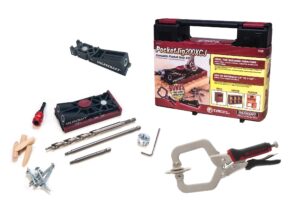 milescraft 7336 pocket jig 200xcj - pocket hole bundle with double barrel pocket hole jig, single barrel pocket hole jig, 2" face clamp, and accessories needed with any pocket hole project