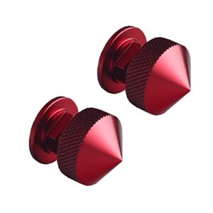 JGR 1 Pair Welding Hood (Pipeliner) Fasteners Aluminum (Spiked-Red)