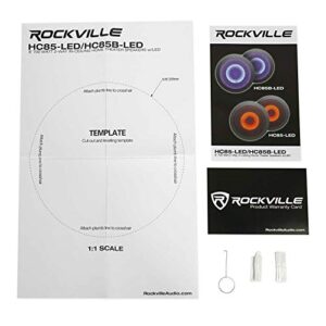 Rockville (8) HC85B-LED 8" 700 Watt in-Ceiling Home Theater Speakers w/Blue LED