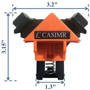 C CASIMR 90 Degree Corner Clamp, 4PCS Adjustable Single Handle Spring Loaded Right Angle Clamp,Swing Woodworking Clip Clamp Tool