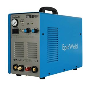 epicweld gta5200dp pilot arc plasma cutter / 200a tig/stick welder combo welding machine with 1/2 inch clean cut plasma