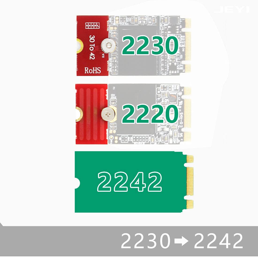 JEYI M2 M2PLUS NGFF NVME m. 2 Extended Transfer 2230, 2242, 2260, 2280 M2 Change Long Size NVME NGFF M.2 U.2 M3 M.3 SSD