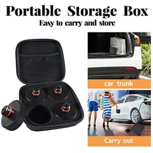 Chirano Lifting Jack Pad for Tesla Model 3/S/X/Y, 4 Pucks with Storage Case, Accessories for Tesla Vehicles 2013 to 2024