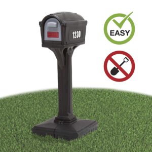 Simplay3 Dig-Free Easy Up Classic Mailbox (Black)