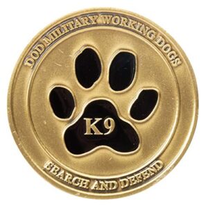 United States Department of Defense DOD Military Working Dogs Search and Defend K-9 Guardians of The Night Challenge Coin