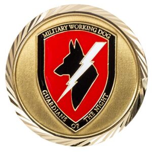 united states department of defense dod military working dogs search and defend k-9 guardians of the night challenge coin