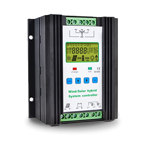 iSunergy 1000W Wind Solar Hybrid Charge Controller PWM 600W Wind + 400W Solar Boost Charge Technology Digital Intelligent Regulator with LCD Display