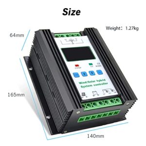 iSunergy 1000W Wind Solar Hybrid Charge Controller PWM 600W Wind + 400W Solar Boost Charge Technology Digital Intelligent Regulator with LCD Display