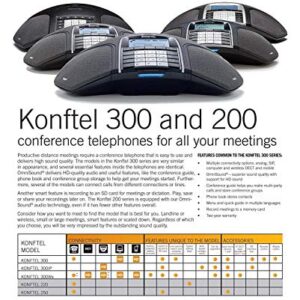 Konftel 300Wx Wireless Conference Phone w/IP DECT 10 Base Station Belkin PowerStrip and More - Conference Room Bundle