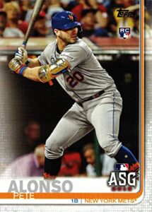 2019 topps update baseball #us47 pete alonso rookie card - 1st career all-star game