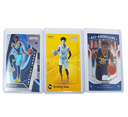 Ja Morant Basketball Cards Assorted (3) Bundle - Memphis Grizzlies Trading Card Gift Pack