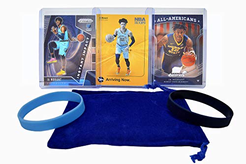 Ja Morant Basketball Cards Assorted (3) Bundle - Memphis Grizzlies Trading Card Gift Pack