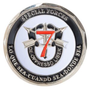 united states air force usaf eglin air force base afb 7th special forces scorpion lo que sea, cuando sea, donde sea challenge coin