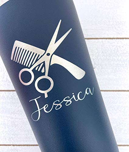 Personalized Hairdresser Laser Engraved 22 oz Tumbler with Straw, Hairdresser, Barber, Beauty Salon, Gift, Hair Salon, Hair Stylists