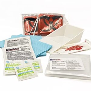 Rapid Care First Aid 839BBK-1 Premium Bloodborne Pathogen & Bodily Fluid Spill Kit, OSHA Compliant, Wall Mountable, 10" x 8" x 3 1/2"