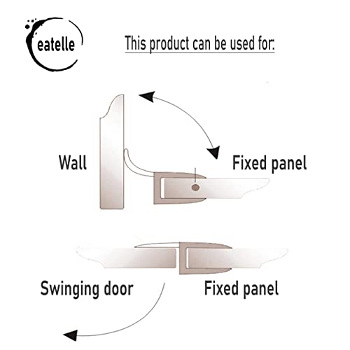 eatelle Frameless Shower Door Side Seal Strip for 3/8 Inch (10mm) Glass, Vertical Polycarbonate H-Jamb 180 Degree 78" Long