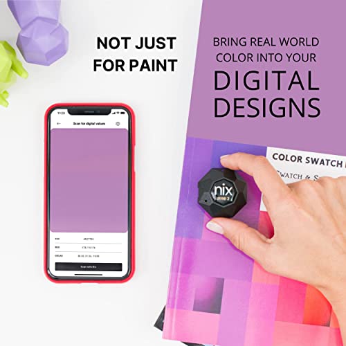 Nix Mini 2 Color Sensor Colorimeter - Portable Color Matching Tool -Identify and Match Paint and Digital Color Values Instantly
