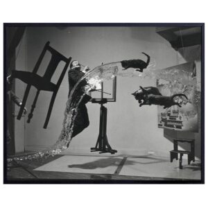 Salvador Dali with Cats Vintage Photo - Surreal 8x10 Wall Art Print, Avant Garde Home Decor - Funny Gift for Artist, Painter - Unframed Photograph Picture Poster