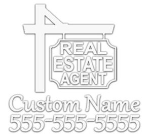 custom real estate sticker tp 1193 7" decal agent sales auction closing window