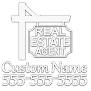 Custom Real Estate Sticker TP 1193 7" Decal agent sales auction closing window