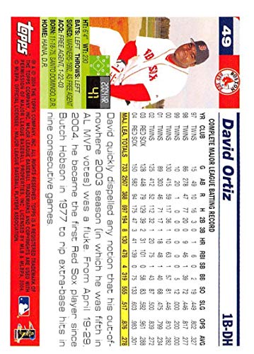 2005 Topps #49 David Ortiz Boston Red Sox Baseball NM-MT