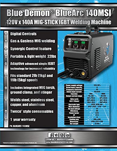 BLUEARC 140 MSI Inverter Welding Machine (BLUEARC-140MSI)