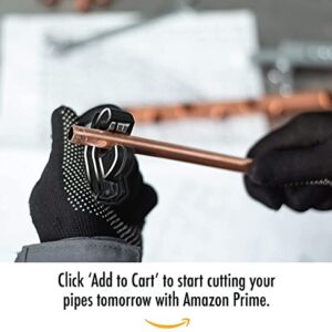 Pipe Cutter [1/8" - 1 1/8"] Tube Cutter Tool for Copper Pipe, Stainless Steel Tubing, Metal, Plastic, Brass - Copper Pipe Cutter - Compact & Tight Space Rigid Tubing Cutter Set for Plumbing