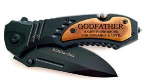 godparent gift, godfather pocket knife, gift from godchild baptism