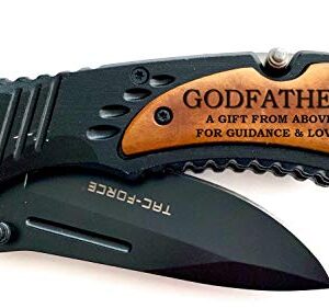 Godparent Gift, Godfather Pocket Knife, gift from godchild Baptism