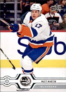 2019-20 upper deck #347 matt martin new york islanders hockey card