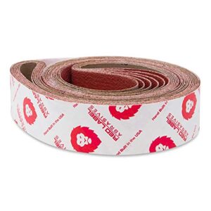 red label abrasives 2 x 72 inch 36 grit edgecore ceramic grinding sanding belts, 6 pack