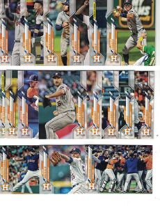 houston astros/complete 2020 topps baseball team set / (27) cards from series 1 and 2