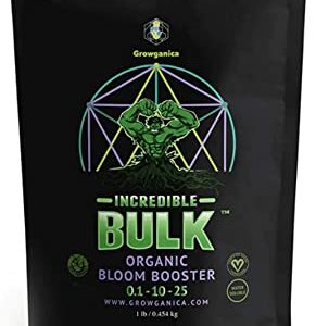 Organic Bloom Booster, Incredible Bulk 0.1-10-25. Organic Vegan Plant Food (1lb)